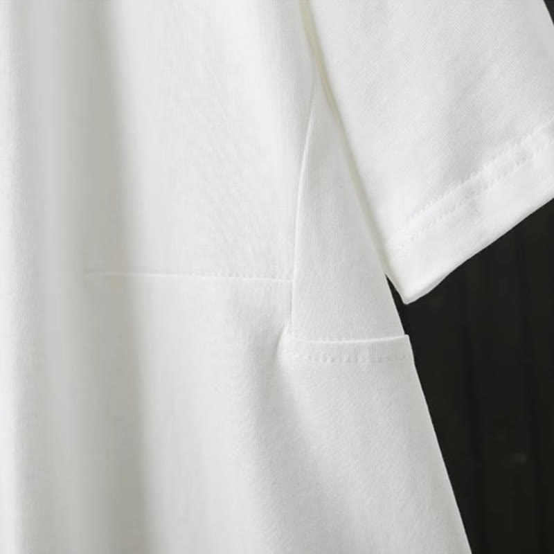 Buddha Stonesカジュアル ゆったり 夏用 無地 クルーネック レディース 半袖Tシャツ - image 11