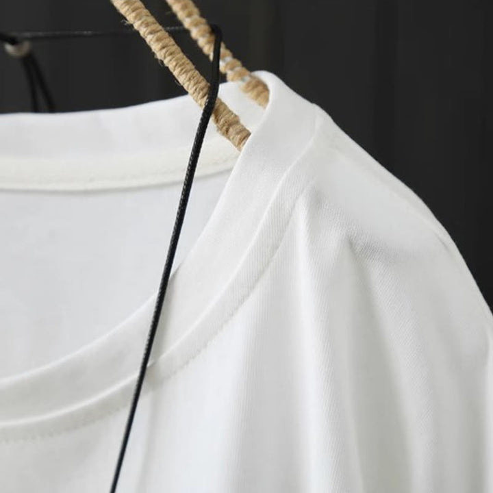 Buddha Stonesカジュアル ゆったり 夏用 無地 クルーネック レディース 半袖Tシャツ - image 9