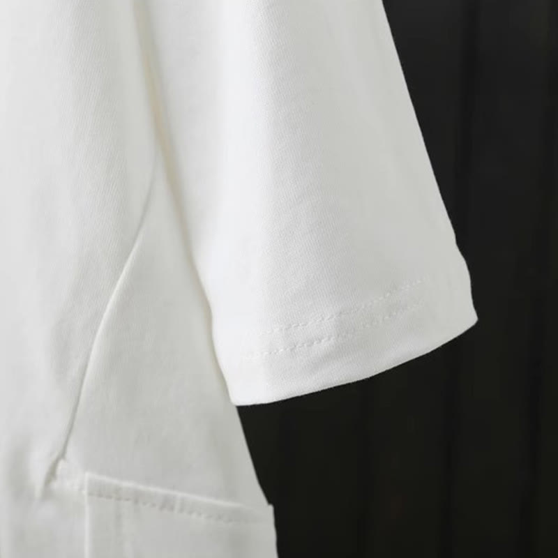 Buddha Stonesカジュアル ゆったり 夏用 無地 クルーネック レディース 半袖Tシャツ - image 10