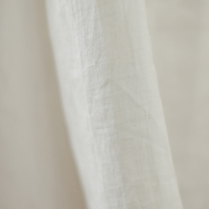 Buddha Stonesフローラルホワイトカジュアルバックボタンデザインノースリーブコットンミディドレスポケット付き - image 10