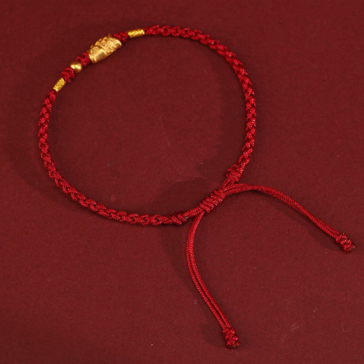 Buddha Stones999ゴールド 幸運の守護鯉 手作り編み紐ブレスレット - image 4
