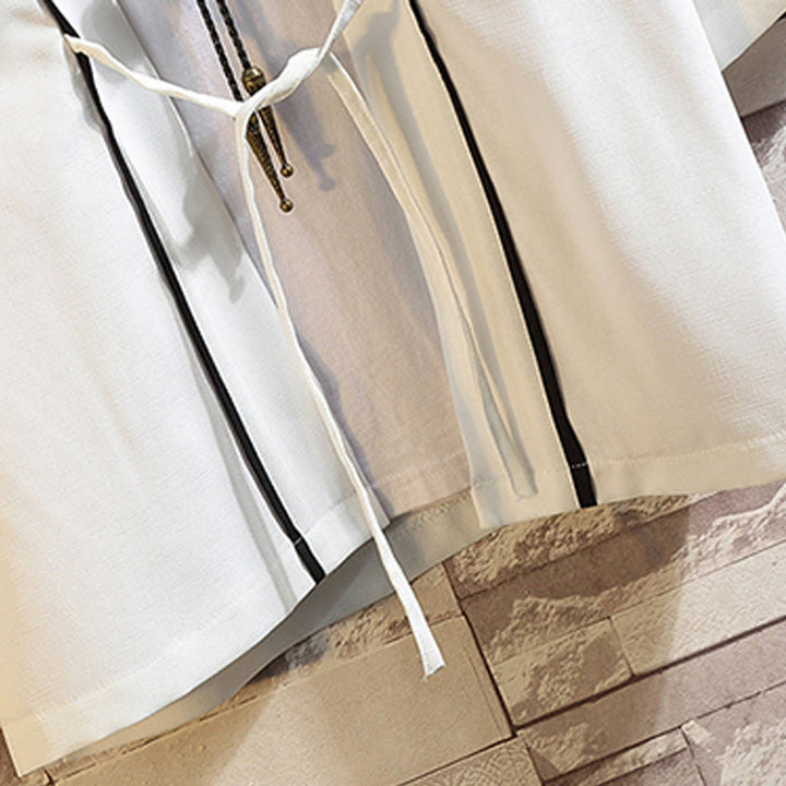 Buddha Stones刺繍龍鳳凰吉祥雲波葉​​鶴前開きジャケットメンズ着物 - image 29