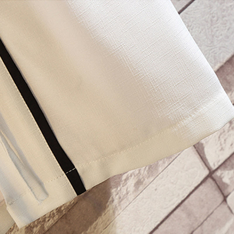 Buddha Stones刺繍龍鳳凰吉祥雲波葉​​鶴前開きジャケットメンズ着物 - image 30