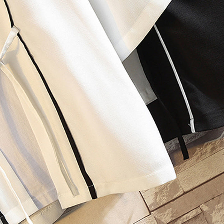 Buddha Stones刺繍龍鳳凰吉祥雲波葉​​鶴前開きジャケットメンズ着物 - image 35