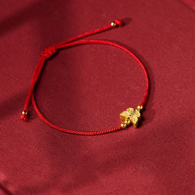 Buddha Stones999スターリングシルバー バタフライ赤紐強さブレスレット - image 2