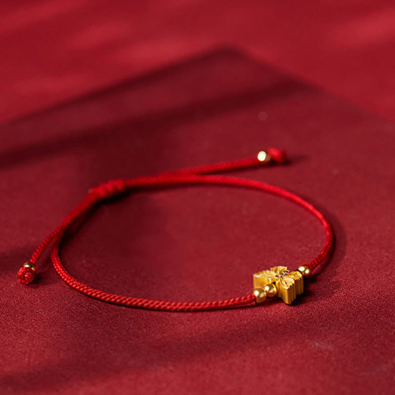 Buddha Stones999スターリングシルバー バタフライ赤紐強さブレスレット - image 1