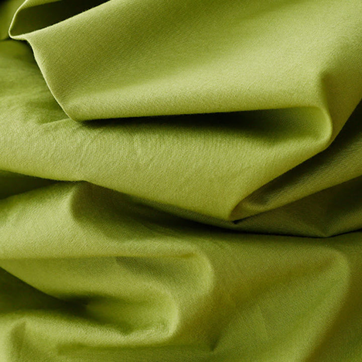 Buddha Stonesヴィンテージ レースアップ シンプルデザイン コットンリネン 七分丈パフスリーブ ミディドレス ポケット付き - image 4