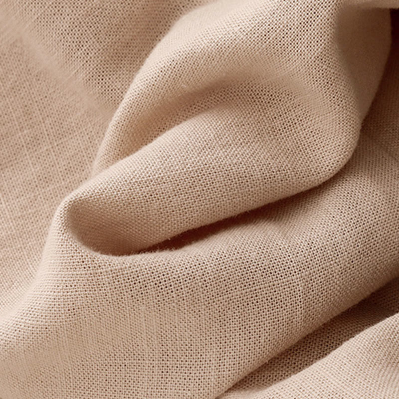 Buddha Stones通勤用ヴィンテージ無地レディースワイドレッグコットンパンツ（ポケット付き） - image 6