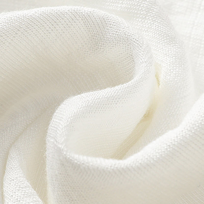 Buddha Stonesヴィンテージ カジュアル ピュアカラー ドローストリング アンクル丈 レディース コットンリネン パンツ ポケット付き - image 6