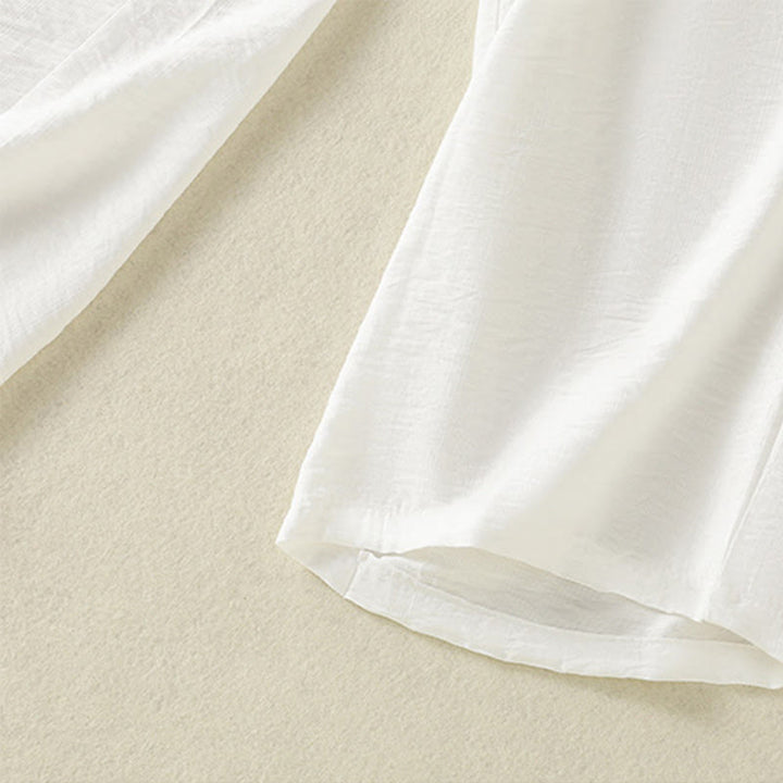 Buddha Stonesヴィンテージ カジュアル ピュアカラー ドローストリング アンクル丈 レディース コットンリネン パンツ ポケット付き - image 7