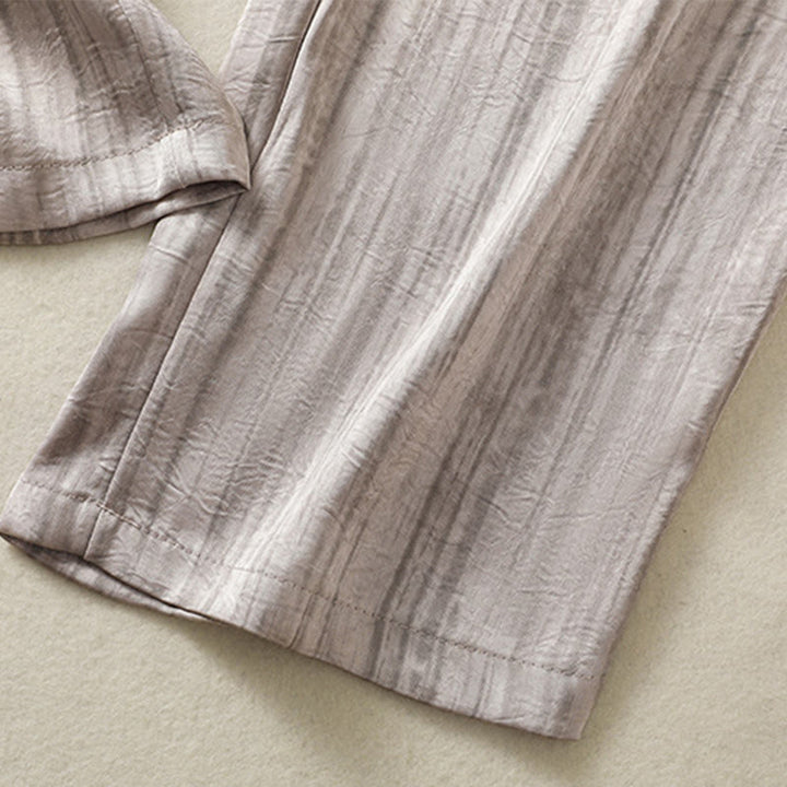 Buddha Stonesの芸術的なカジュアルな縦線模様のドローストリングアンクル丈レディースパンツ（ポケット付き） - image 22