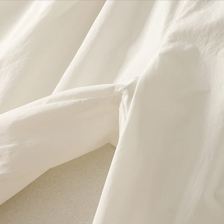 Buddha Stonesカジュアル フリル裾 パッチワークデザイン ドローストリング アンクル丈 レディース コットンパンツ ポケット付き - image 12