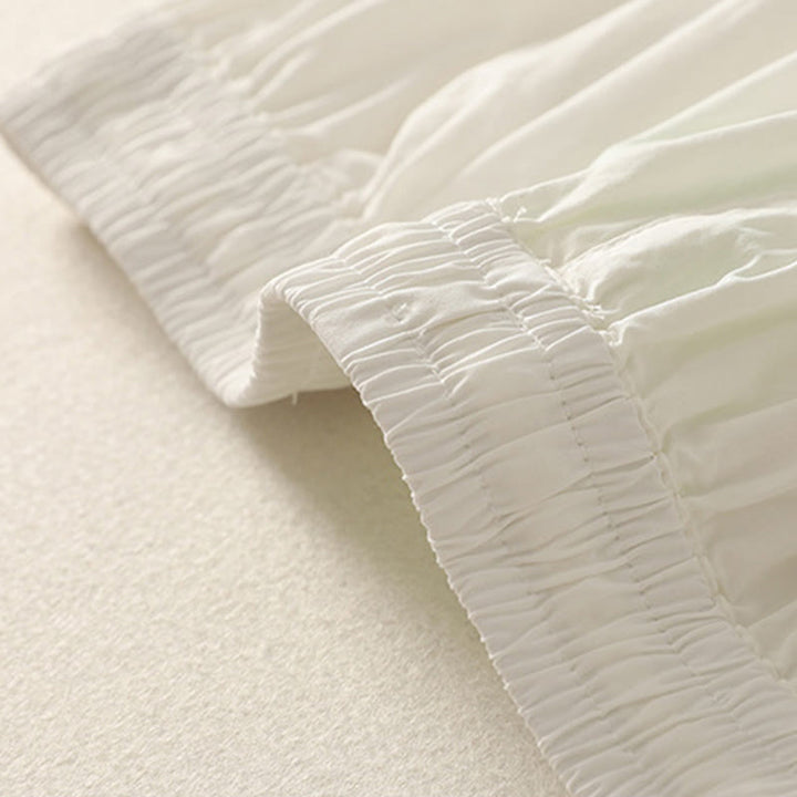 Buddha Stonesカジュアル フリル裾 パッチワークデザイン ドローストリング アンクル丈 レディース コットンパンツ ポケット付き - image 10