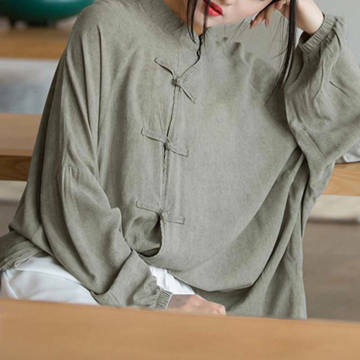 Buddha Stonesカエルボタン長袖シャツ禅太極拳瞑想トップス漢服ジャケット - image 20