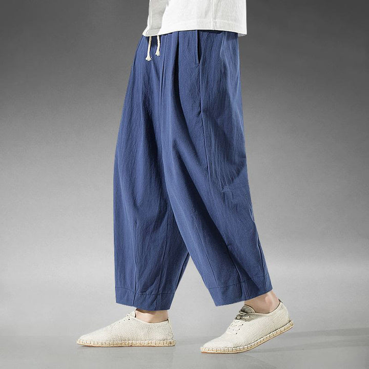 Buddha Stones無地 メンズ アンクル丈 ハーレムパンツ ポケット付き - image 6