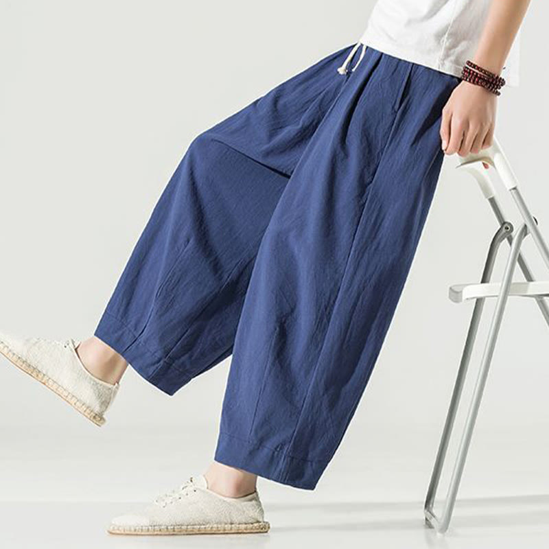 Buddha Stones無地 メンズ アンクル丈 ハーレムパンツ ポケット付き - image 5