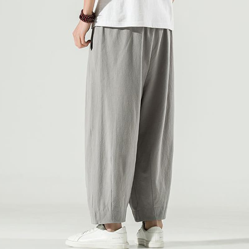 Buddha Stones無地 メンズ アンクル丈 ハーレムパンツ ポケット付き - image 10