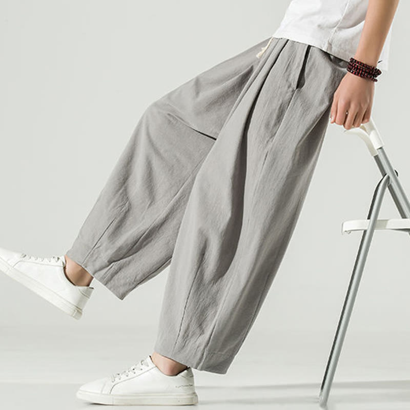 Buddha Stones無地 メンズ アンクル丈 ハーレムパンツ ポケット付き - image 13