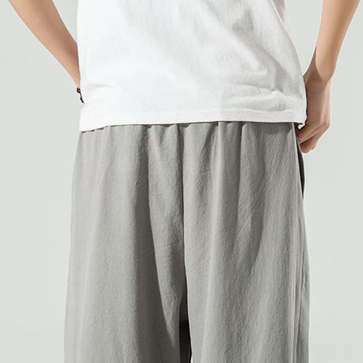 Buddha Stones無地 メンズ アンクル丈 ハーレムパンツ ポケット付き - image 17