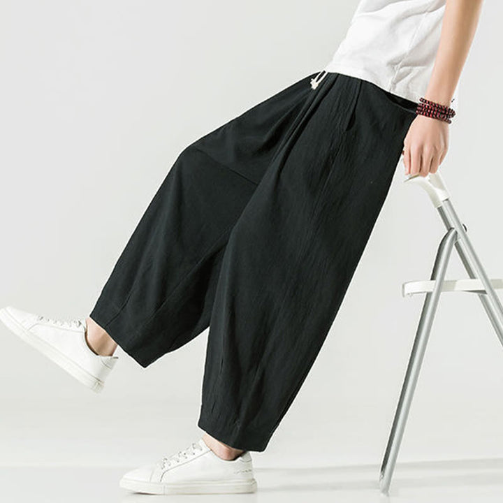 Buddha Stones無地 メンズ アンクル丈 ハーレムパンツ ポケット付き - image 27