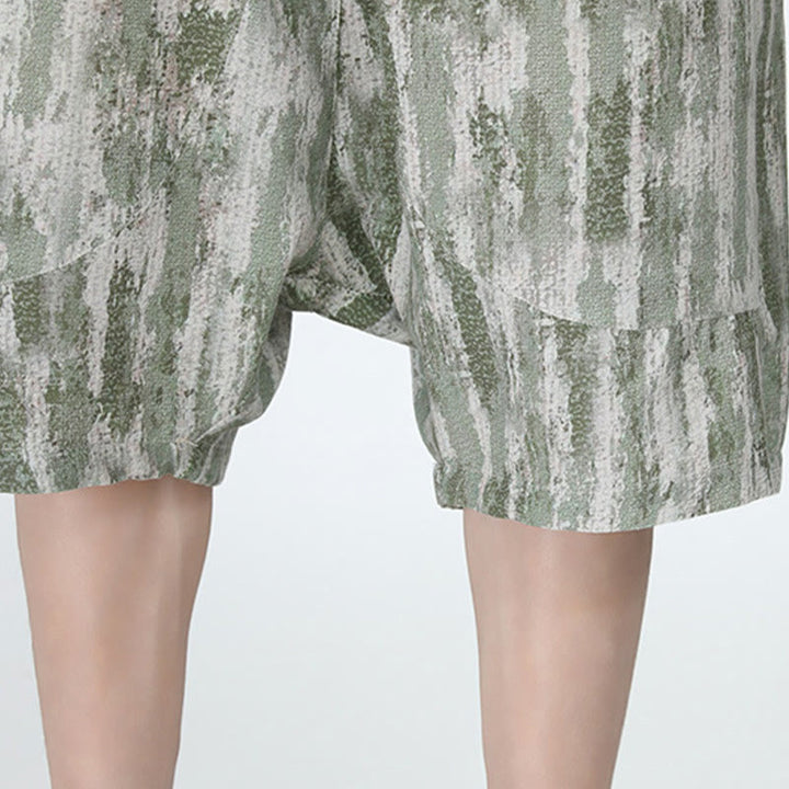 Buddha Stonesサマーストライプ コットンリネン メンズ カプリパンツ ポケット付き - image 16