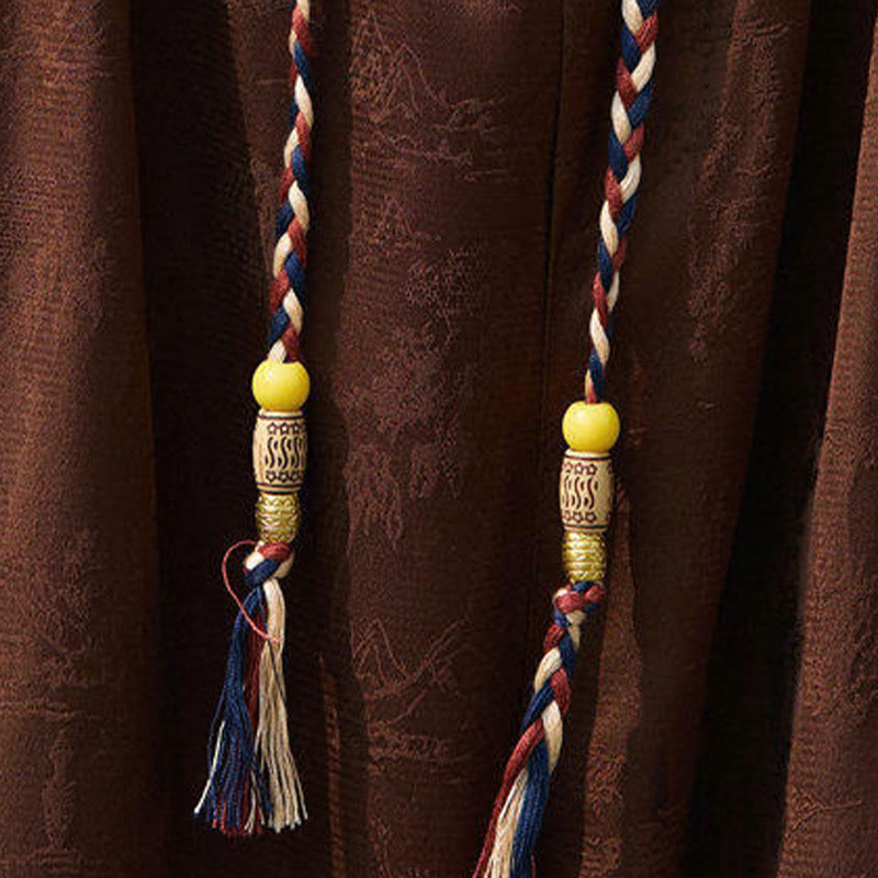 Buddha Stones夏 キャラクター 刺繍 デザイン ドローストリング メンズ 7-8丈 ポケット付きパンツ - image 18