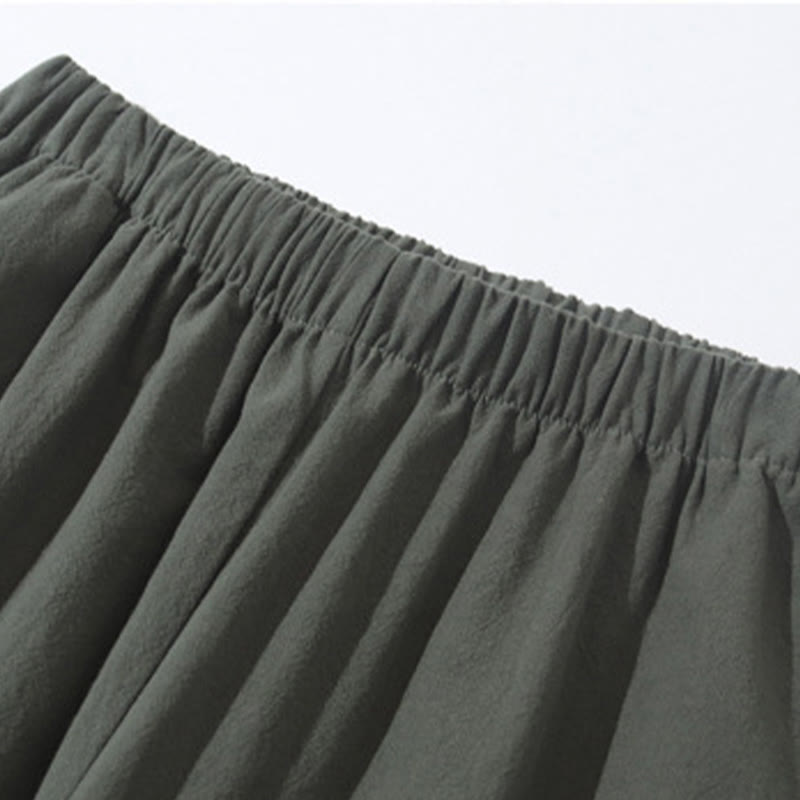 Buddha Stones 2点セット 唐装 カエルボタンデザイン シャツパンツ ポケット付き メンズ コットンリネン 瞑想用布セット - image 10