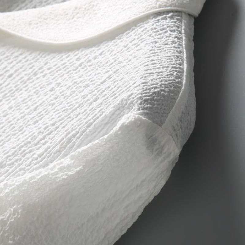 Buddha Stones 2点セット 無地 シワ加工 Vネック 半袖 Tシャツ パンツ 服 メンズ セット - image 13