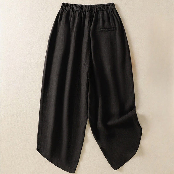 Buddha Stonesカジュアル 無地 ドローストリングデザイン レディース コットン 7-8丈パンツ ポケット付き - image 13