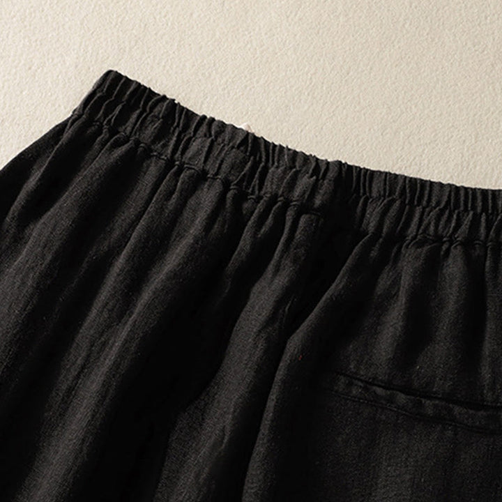 Buddha Stonesカジュアル 無地 ドローストリングデザイン レディース コットン 7-8丈パンツ ポケット付き - image 17