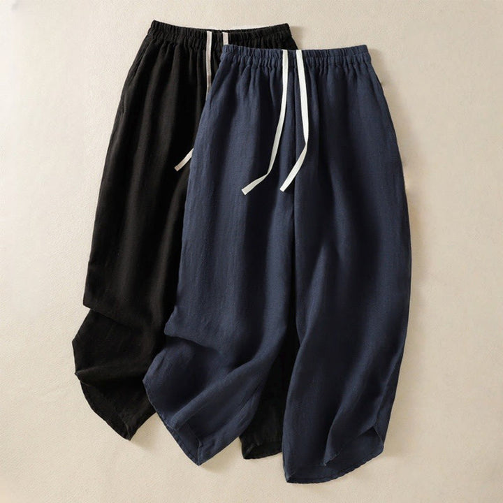 Buddha Stonesカジュアル 無地 ドローストリングデザイン レディース コットン 7-8丈パンツ ポケット付き - image 20