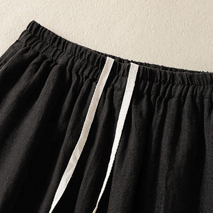 Buddha Stonesカジュアル 無地 ドローストリングデザイン レディース コットン 7-8丈パンツ ポケット付き - image 15