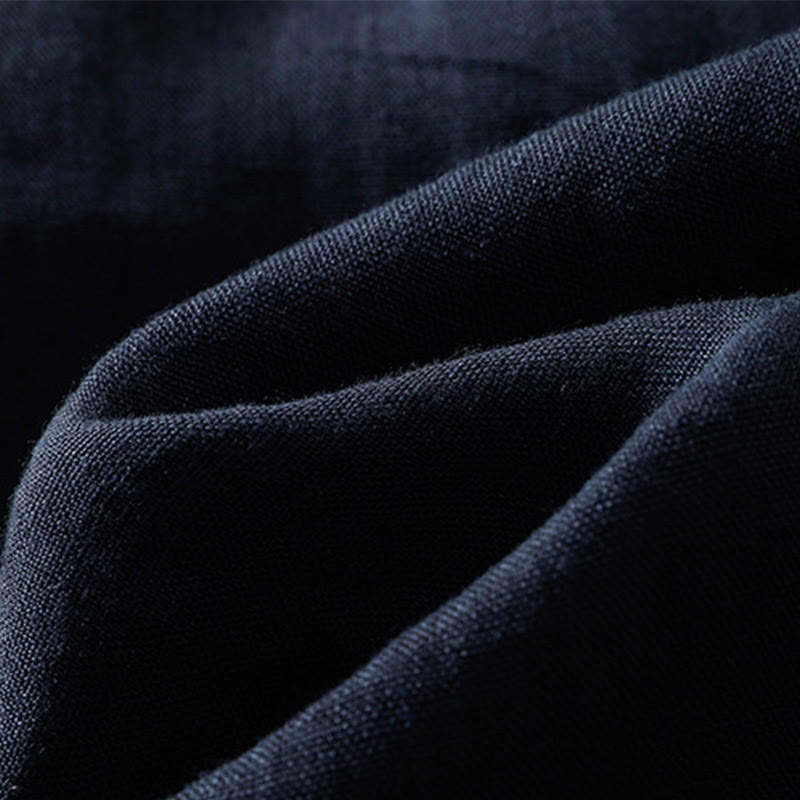 Buddha Stonesカジュアル 無地 ドローストリングデザイン レディース コットン 7-8丈パンツ ポケット付き - image 8