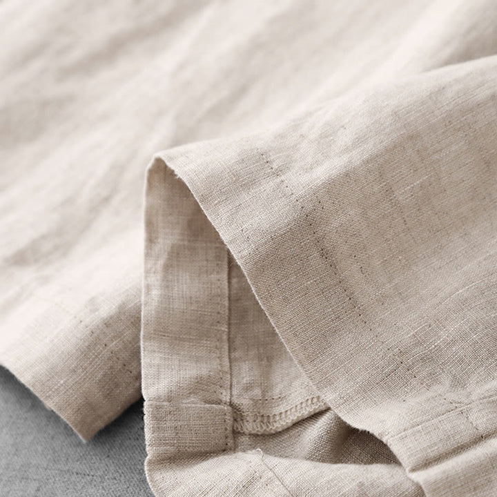 Buddha Stonesカジュアル ハイウエスト フリル ドローストリングデザイン レディース ワイドレッグ コットンパンツ ポケット付き - image 8