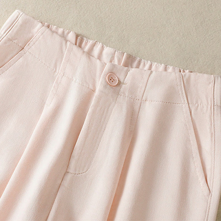 Buddha Stonesカジュアル レース パッチワークデザイン ハイウエスト レディース ワイドレッグ アンクル丈パンツ ポケット ジッパー付き - image 10