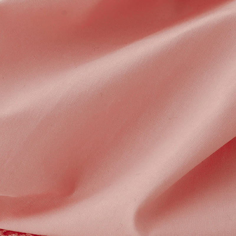 Buddha Stones通勤用 無地 レース パッチワーク ドローストリングデザイン レディース ワイドレッグ コットン アンクル丈 パンツ ポケット付き - image 6