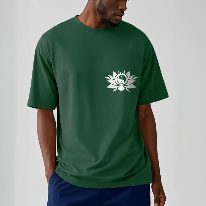 Buddha Stones陰陽 蓮の花 デザイン Tシャツ - image 6