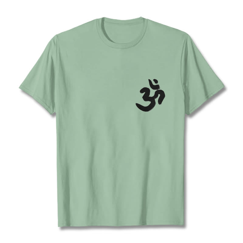 Buddha Stonesのオームシンボル サンスクリットTシャツ - 淡い緑色 - 2XL - image 18