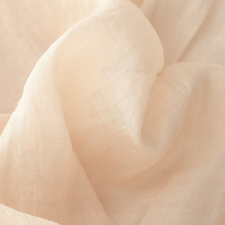 Buddha Stones刺繍ボタンデザイン ポケット付き長袖コットンリネンミディドレス - image 10