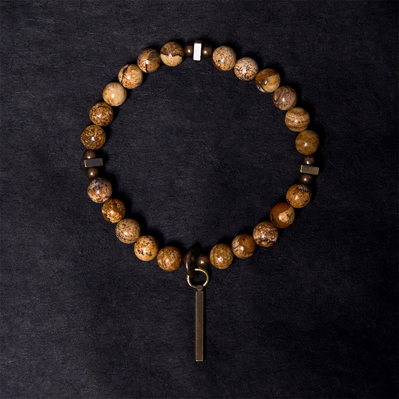 Buddha Stones風デザイン銅製幸運ブレスレット