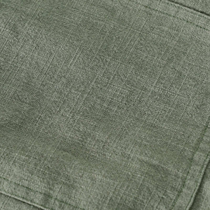 Buddha Stones通勤用 秋冬 無地 ラペル メンズ 長袖 コットンリネン シャツ ポケット付き - image 25