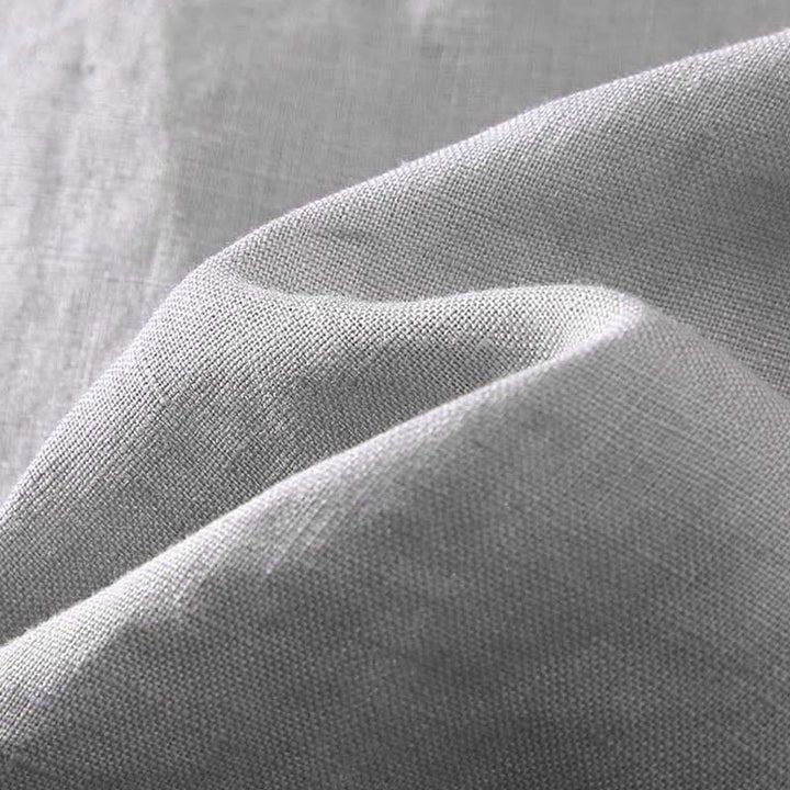 Buddha Stonesクルーネック シンプルデザイン メンズ 半袖 リネンシャツ ポケット付き - image 6