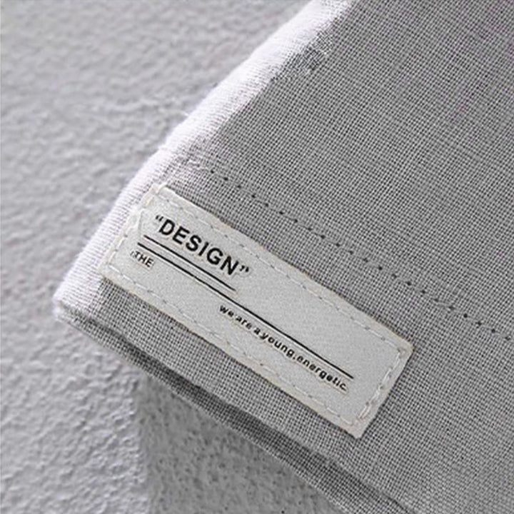 Buddha Stonesクルーネック シンプルデザイン メンズ 半袖 リネンシャツ ポケット付き - image 7