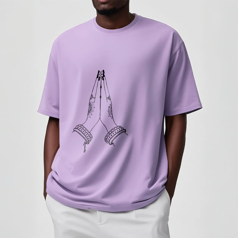 Buddha Stonesが手を合わせる祈りのデザインTシャツ - image 17