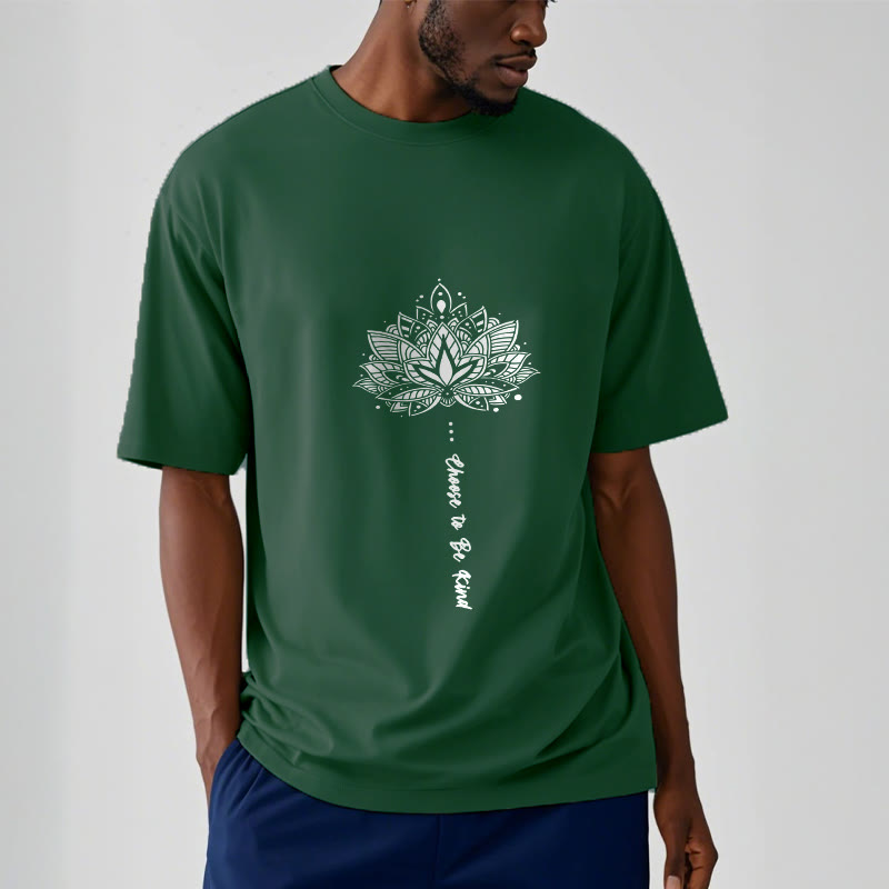 Buddha Stonesは親切を選ぶ 幾何学模様の花Tシャツ - image 1