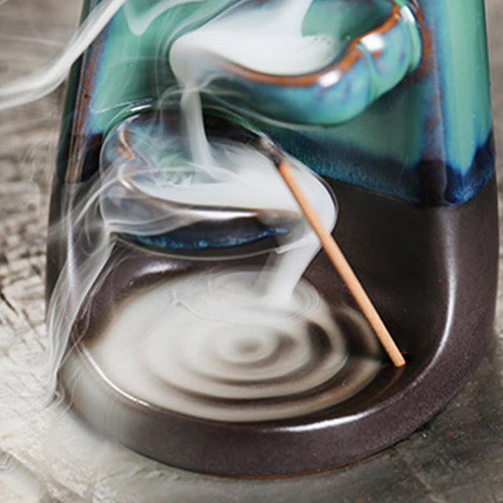 Buddha Stones恋人 カップル 抱擁 愛 陶器 逆流 煙 噴水 癒し 香炉 装飾 - image 10