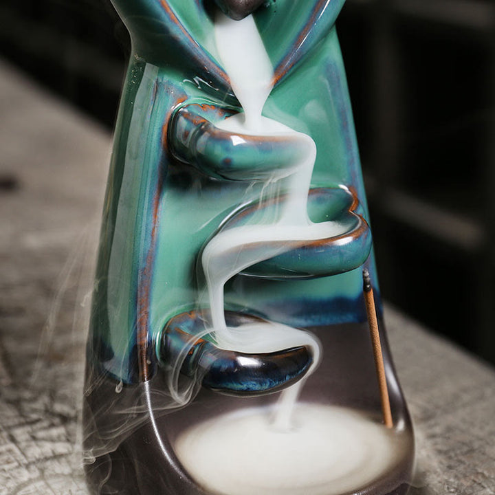 Buddha Stones恋人 カップル 抱擁 愛 陶器 逆流 煙 噴水 癒し 香炉 装飾 - image 9