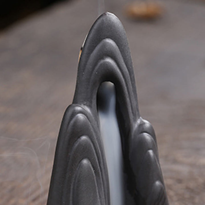 Buddha Stonesリトルモンク山 流水 紫粘土 セラミック ヒーリング 逆流香炉 装飾 - image 8