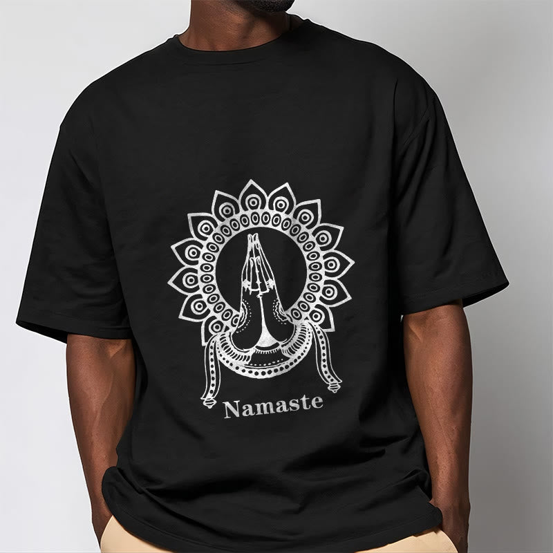 Buddha Stonesナマステ ジェスチャー マンダラ パターン Tシャツ Tシャツ - image 1