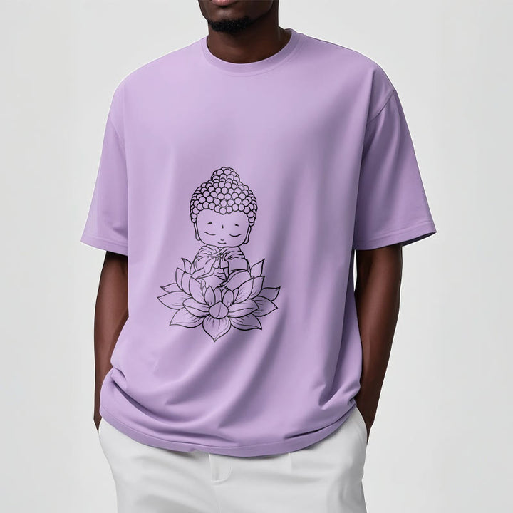 Buddha Stones平和な仏陀 蓮の花柄 Tシャツ - image 17